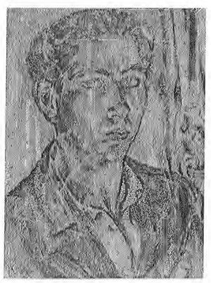 Selbstbildnis als junger Mann (Rötel, 1929)