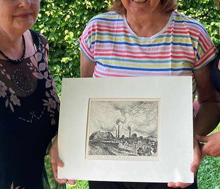 Druckgrafik Industrielandschaft